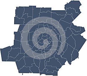 Atlanta Region map with Zip Codes