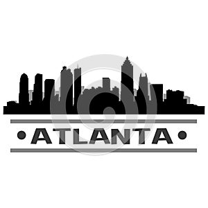 Atlanta Skyline City Icon Vector Art Design