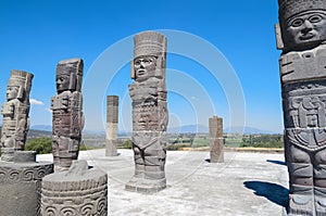 Atlantean figures at the archaeological sight in Tula