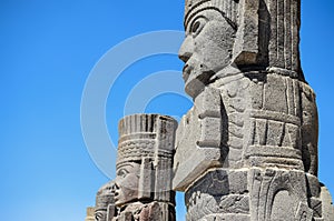 Atlantean figures at the archeological sight in Tula