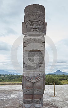 An Atlantean Pillar at Tula, Mexico