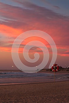 Atlantic coast at sunset, Portugal