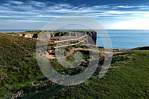 Atlantic Coast Of Wales From Coastal Path Near Green Bridge In Pembrokeshire, United Kingdom