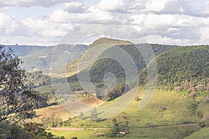 Atlantic forest landscape in the Municipality of IvorÃ¡ in Rio Grande do Sul - Brazil