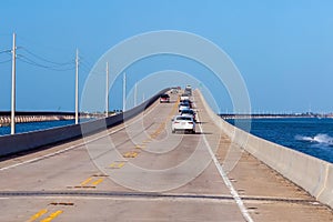 Atlantic intracoastal and highway us1. Florida Keys interstate.
