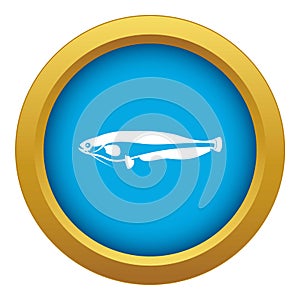 Atlantic mackerel, Scomber scombrus icon blue vector isolated