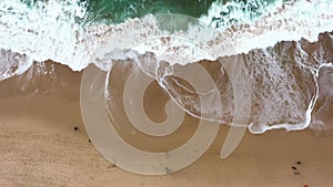 Atlantic ocean beach aerial view