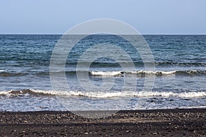 Atlantic ocean and a blue sky, Pozo Negro photo