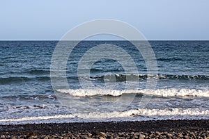 Atlantic ocean and a blue sky, Pozo Negro photo