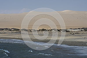 Atlantic Ocean coast near Luderitz town in Namibia