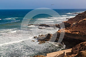 Atlantic ocean coastline in Morocco