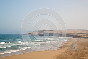 Atlantic ocean coastline in Morocco