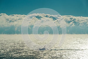 Atlantic ocean evaporation and Gulf Stream current in Florida