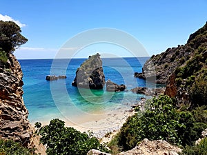 Atlantic Ocean and Hills in Portugal