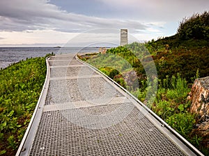 The Atlantic Ocean Road - Atlanterhavsveien in Norway. Construction in Molde