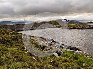 The Atlantic Ocean Road - Atlanterhavsveien in Norway. Construction in Molde