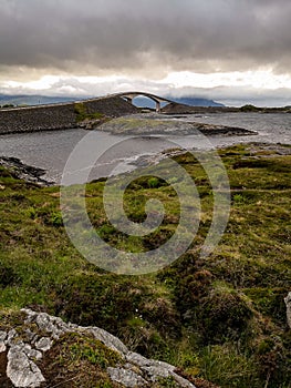 The Atlantic Ocean Road - Atlanterhavsveien in Norway. Construction in Molde