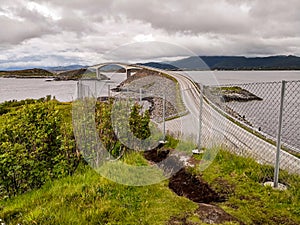 The Atlantic Ocean Road - Atlanterhavsveien in Norway. Construction in Molde