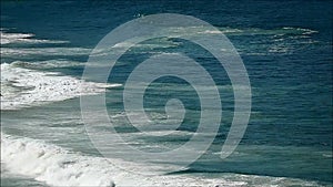 Atlantic ocean`s waves on the sunny day in Rio de Janeiro, Brazil, South America