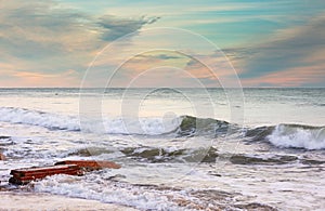 Atlantic Ocean Seascape Background Buxton Outer Banks North Carolina