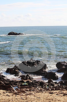 Atlantic Ocean seaside in Porto, Portugal