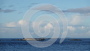 Atlantic Ocean from Storseisundet bridge at Atlantic road in Norway