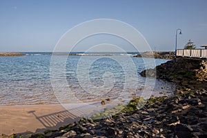 Atlantic ocean and a street lamp, Fuerteventura