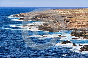 Atlantic Ocean surf near the coastline of Tenerife