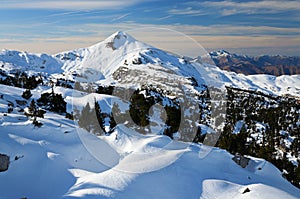 The Atlantic Pyrenees in winter photo