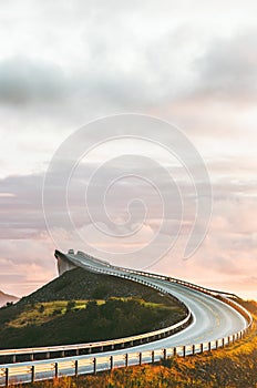 Atlantic road in Norway Storseisundet bridge