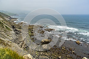 Atlantic rocky coast before a storm