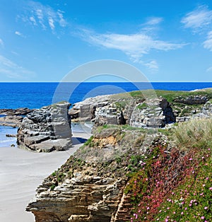 Atlantic sandy Illas beach (Spain