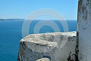 Atlantic view from the Sitio in Nazare - Portugal photo