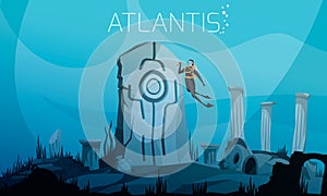 Atlantis On Ocean Bottom