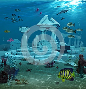 Atlantis Ruins Underwater