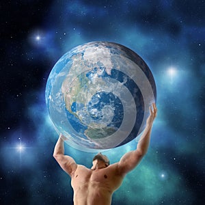 Atlas holding the world