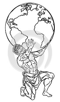 Atlas Mythology Illustration photo