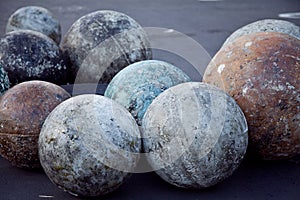 Various Sizes of Atlas Stones for Weight Lifting photo
