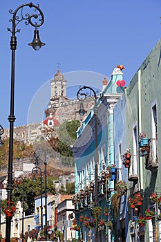 Houses with pots in Atlixco, puebla, mexico V photo