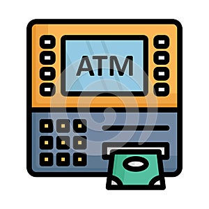 Atm, atm machine Vector icon which can easily modify
