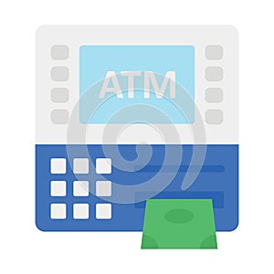 Atm, atm machine Vector icon which can easily modify