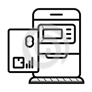 ATM - Automated Teller Machine Icon Vector. Money Automat