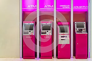 ATM automatic teller machine ADMAutomatic Cash Deposit Machine passbook update For cash services and all for financial