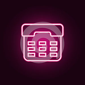ATM button icon. Elements of web in neon style icons. Simple icon for websites, web design, mobile app, info graphics