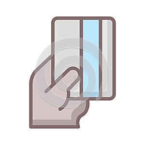 Atm card   fill inside vector icon which can easily modify or edit
