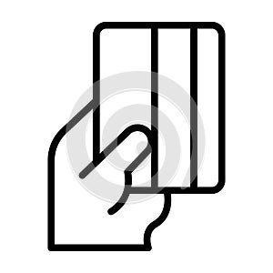 Atm card  Line Style vector icon which can easily modify or edit