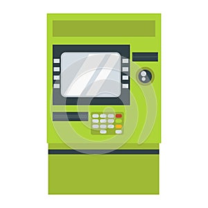 ATM cash dispenser vector illustration.