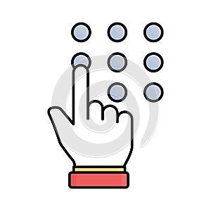 Atm entry Fill color vector icon which can easily modify or edit