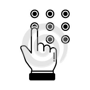 Atm entry half glyph vector icon which can easily modify or edit photo