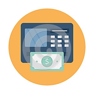Atm flat background vector icon which can easily modify or edit